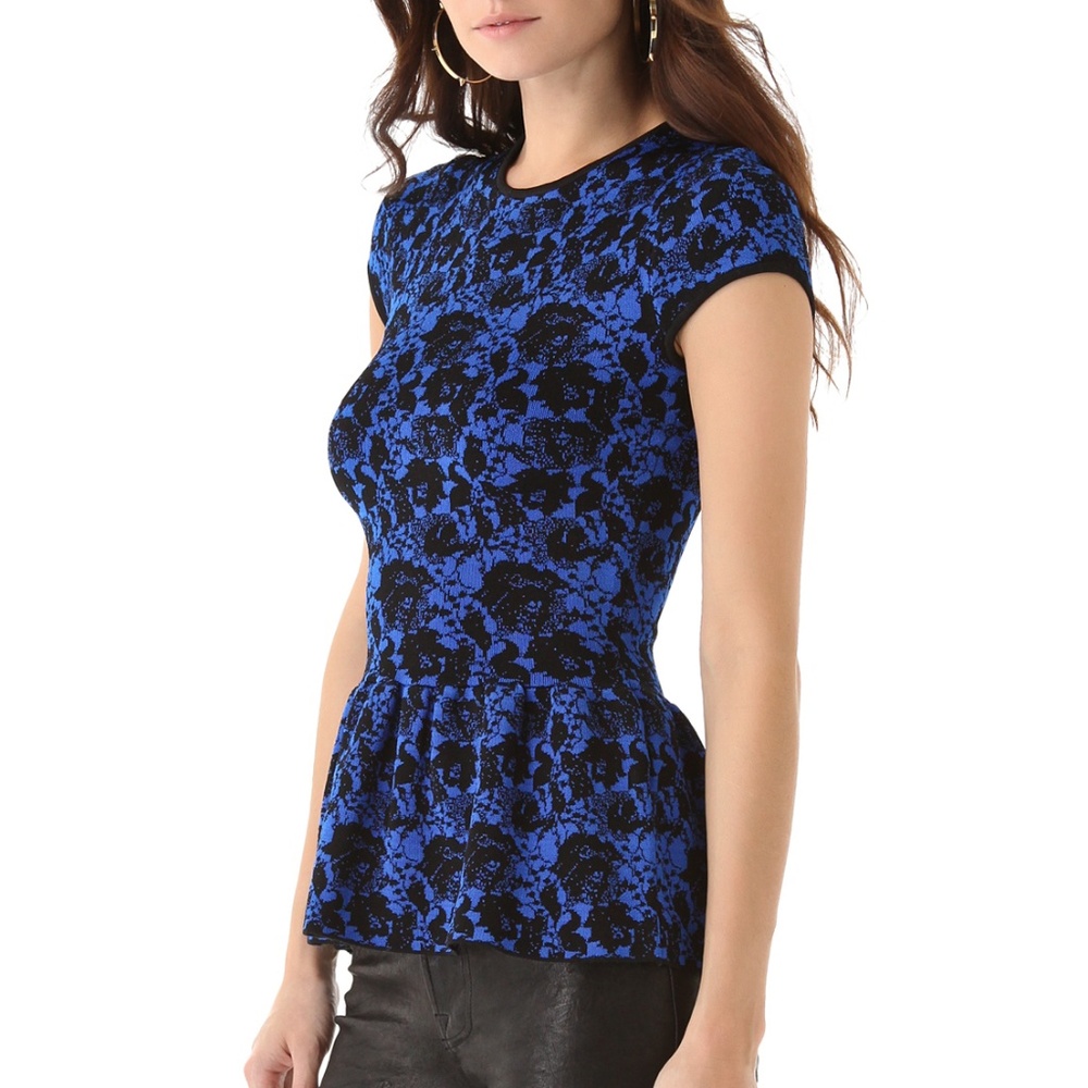 Torn peplum top small